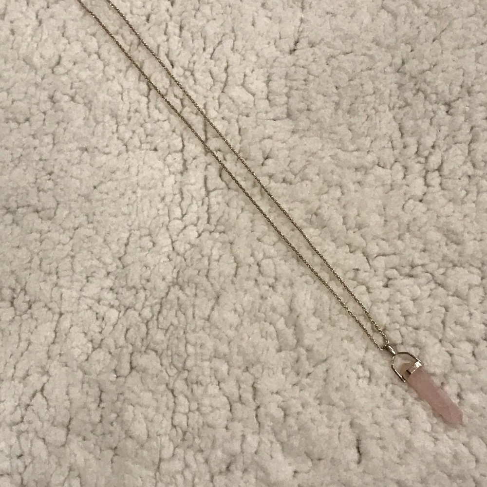 Sterling Rose Quartz necklace - Picture 8 of 11